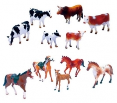Newray Set Paarden of Koeien 6 stuks Assorti