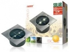 Ranex Ra-5000198 Vierkante Led Solar Grondspot Geborsteld Rvs Gl