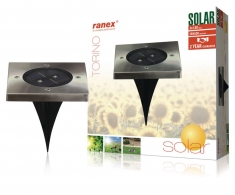 Ranex RA-5000406 LED Solar Grondspot RVS