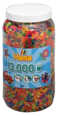 Hama Strijkkralen Ton Met 13000 Stuks Neon