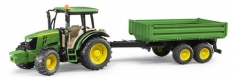 Bruder Tractor John Deere 5115M met Aanhanger