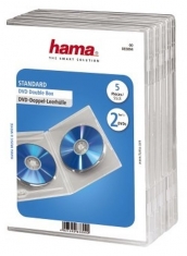 Hama 083894 Dubbele DVD Box Transparant 5stuks