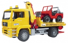 Bruder MAN TGA Afsleep Takelwagen + Jeep