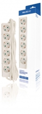 Valueline VLES630F001WH Stekkerdoos 6-wegs 3,00 M Wit