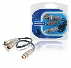 Bandridge BAL4600 Subwooferkabel 2x Rca Male - Rca Female 0,20 M Blauw