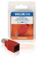 Valueline VLCB89251R Netwerkadapter Rj45 Male - Rj45 Female Rood