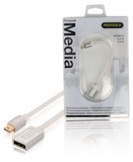 Profigold Prom221 Mini Displayport-adapter Mini Displayport Male - Displayport Female 0,20 M Wit