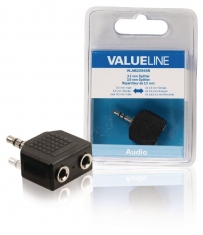 Valueline VLAB22945B Audio-splitter 3,5 mm Male - 2x Female Zwart