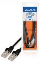 Valueline VLCB85210B10 Cat6 F/utp Netwerkkabel Rj45 (8/8) Male - Rj45 (8/8) Male 1,00 M Zwart