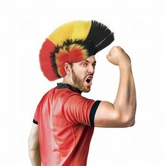 Belgian Red Devils Mohawk Wig