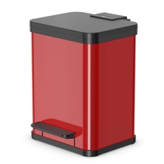 Hailo Oko Duo Plus M Pedaalemmer 2x9L Rood/Zwart