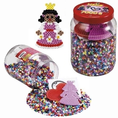 Hama Strijkkralen Multicolor met Prinses-en Hartplaat 7000 Stuks