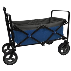 Outdoor Opvouwbare Bolderwagen Blauw/Grijs/Zwart