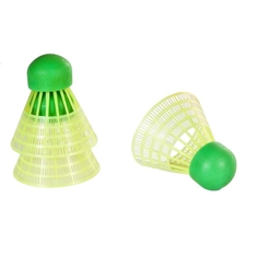 SportX Speed Badminton Shuttles in Koker 3 Stuks Neon Geel/Groen