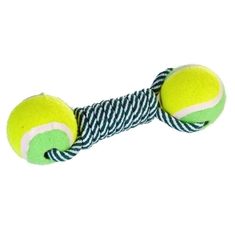 Hondentouw met 2 Ballen 22 cm Assorti