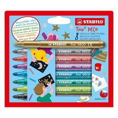 Stabilo Trio Deco Etui met 8 Metallic Stiften