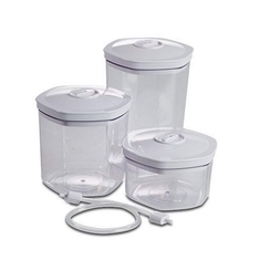 Solis 92278 Vacu&uuml;m Bewaar Container Set 3 Stuks Wit/Transparant