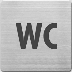 Alco AL-450-5 Pictogram RVS 90x90x1mm - WC -