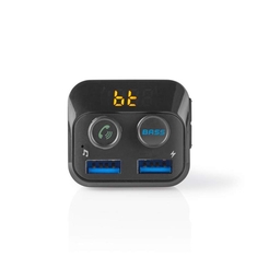 Nedis CATR120BK Fm-transmitter Voor In De Auto Bluetooth Bass Boost Microsd-kaartsleuf Handsfree