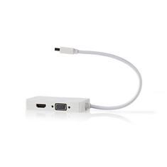 Nedis CCGP37465WT02 Mini-displayport Multi-adapterkabel Mini-displayport Male - Vga Female + Dvi