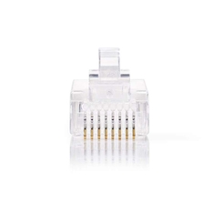 Nedis CCGP89301TP Netwerkconnector Rj45 Male - Voor Stranded Cat5 Utp-kabels 10 Stuks Transparan