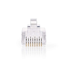 Nedis CCGP89304TP Netwerkconnector Rj45 Male - Voor Solid Cat6 Utp-kabels 10 Stuks Transparant