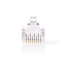 Nedis CCGP89305TP Netwerkconnector Rj45 Male - Voor Stranded Cat6 Utp-kabels 10 Stuks Transparan