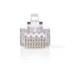 Nedis CCGP89306ME Netwerkconnector Rj45 Male - Voor Solid Cat6 U/ftp-kabels 10 Stuks Metaal