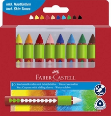 Faber Castell FC-120014 Aquarel Krijt Wateroplosbaar 10stuks