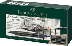 Faber Castell FC-160306 WK25Aquarel Marker FC AlbrechtD&uuml;rer 5 Stuks Grey Tones