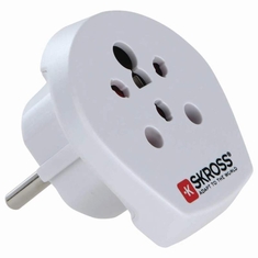 Skross SKR1500217E Travel Adapter India / Israel / Denmark To Europe