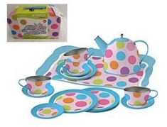 Simply for Kids Tinnen Theeservies Confetti met Koffertje