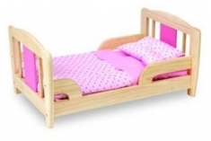 Pintoy P07541 Groot Houten Poppenbed 53cm