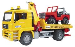 Bruder MAN TGA Afsleep Takelwagen + Jeep