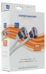 Hirschmann FEKAB 5/1,5 Coaxkabel Fekab Coax Male (iec) - Coax Female (iec) 1,50 M Wit / Blauw