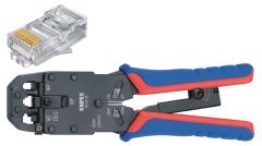 Knipex 97 51 12 SB Crimp Lever Pliers For Western Plugs Western Connector Rj10 (4-pin) 7,65 Mm, 
