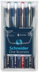 Schneider S-183094 Rollerball One Business 0.6mm Etui 4 Stuks
