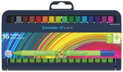 Schneider S-191292 Fineliner Link-It 0.4mm Assorti 16 Stuks