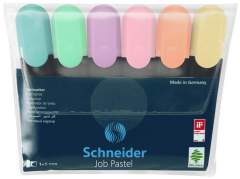 Schneider S-115097 Highlighter Job Pastel Kleur Ass. Etui A 6st.