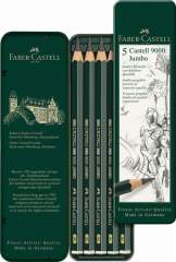 Faber Castell FC-119305 Potlood 9000 Jumbo Etui Met 5 Stuks