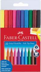 Faber Castell FC-155310 10 Viltstiften GRIP Doos 10 Stuks