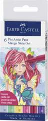 Faber Castell FC-167155 Tekenstift Faber-Castell Pitt Artist Pen Manga 6-delig Etui Sh