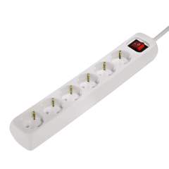 Hama Distribution Panel 6 Sockets With Switch Child-proof 1.4 M White