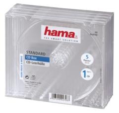 Hama 44748 CD Box Transparant 5Pak