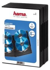 Hama 51186 DVD Quad Box 4DVD Zwart 5Pak