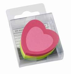 Info Notes IN-5840-39 Info Shaped Sticky Notes 50x50mm Hart Assorti 225 Vel