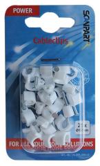 Scanpart 2480500041 E530 Snoerclips 6mm Rond Wit A25