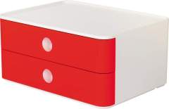 HAN HA-1120-17 Smart-box Allison Met 2 Lades Kersen Rood. Stapelbaar