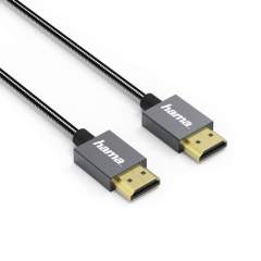 Hama High-speed HDMI ?-kabel Elite Ethernet Metaal Antraciet 0.75 M