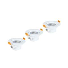 Xavax Led-inbouwspot Set Van 3 7W 450lm Lichtkleur: Warm Wit Fitting: Wit